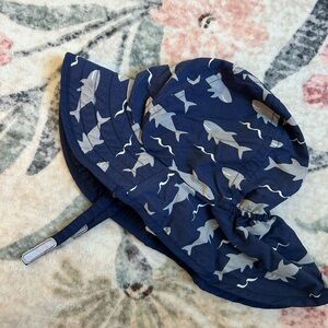 Pottery Barn Kids Deep Blue Sun Swim Beach Hat with Strap